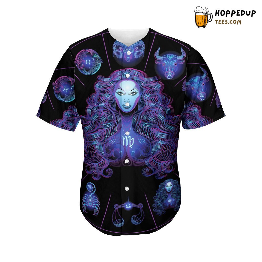 Virgo And Astrological Signs Baseball Tee Jersey Shirts 3D