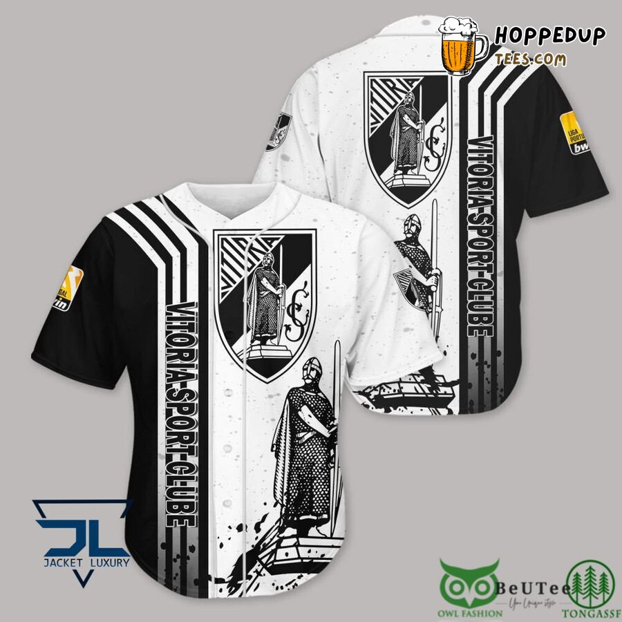 Vit?ria SC White Black Baseball Jersey Unisex Shirt