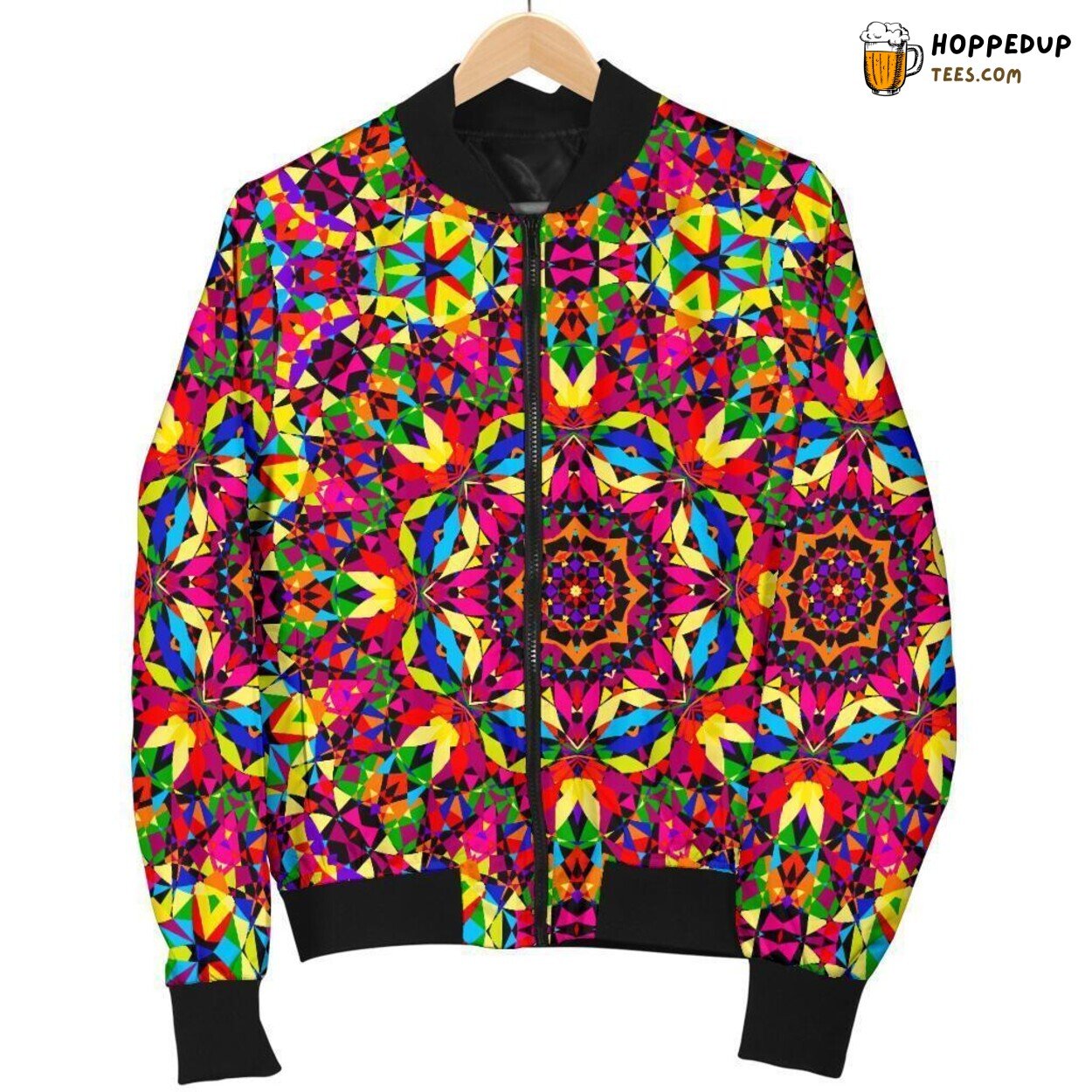 Vivid Patterns of Kaleidoscope Men’s Bomber Jacket Unique Design Tribute