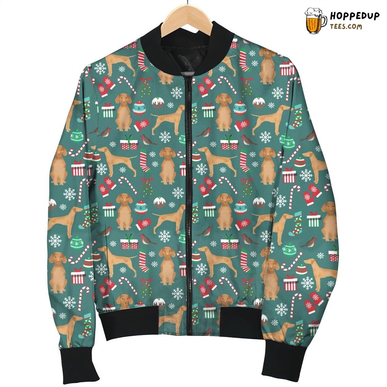 Vizsla Christmas Bomber Jacket