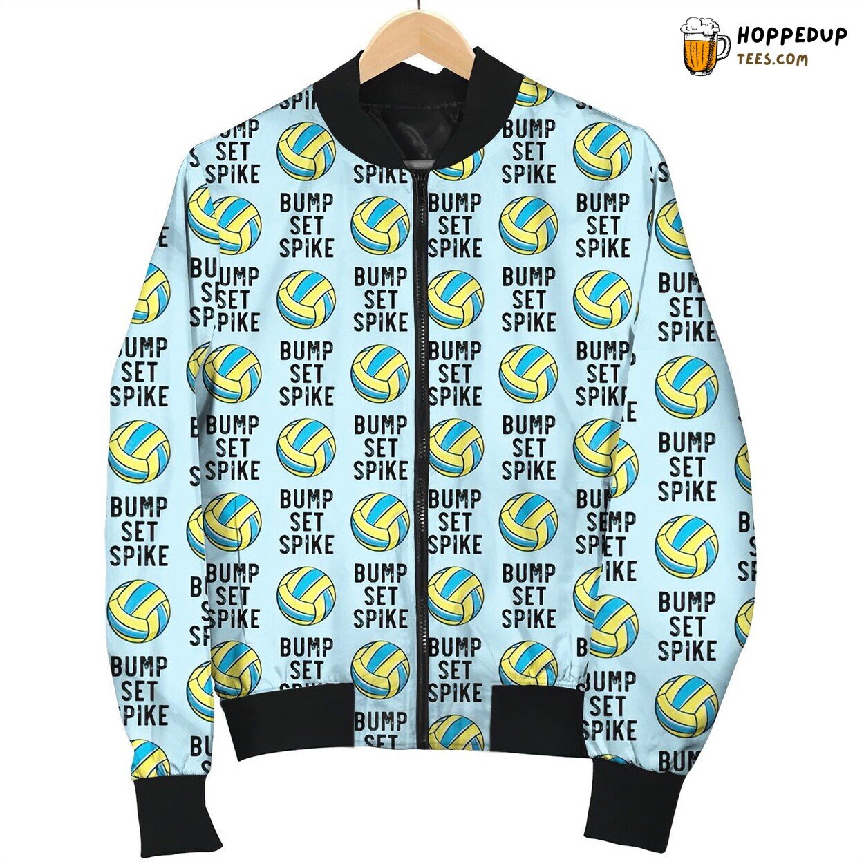 Volleyball Bump Set Spike Bomber Jacket