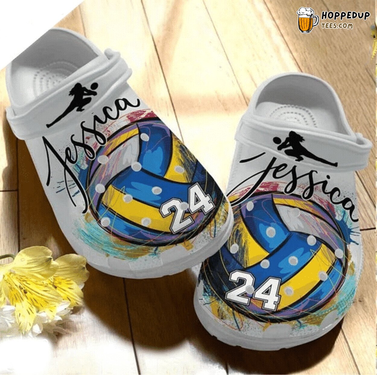 Volleyball Custom Name Rubber Comfortable Clogs Athletic Inspired Footwear