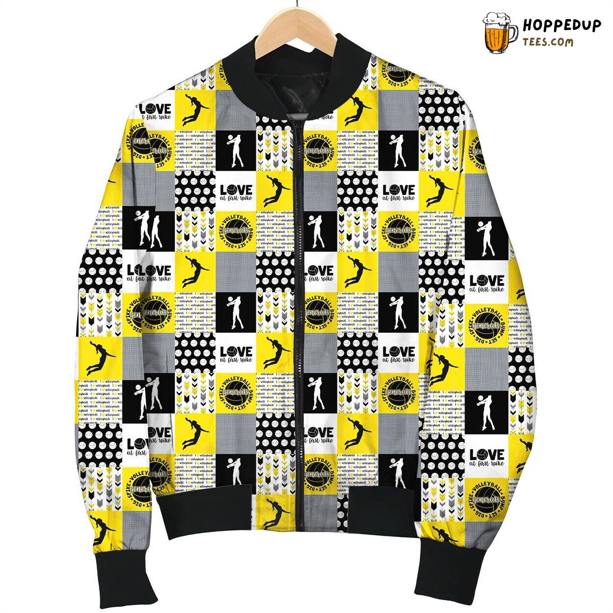Volleyball Love At First Spike Bomber Jacket