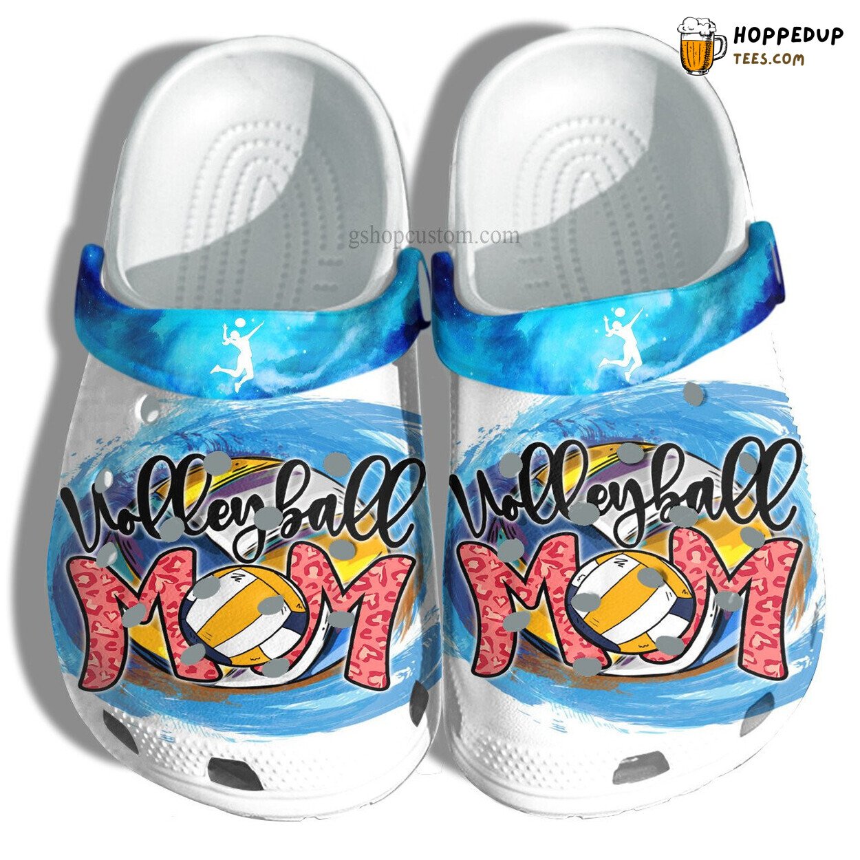 Volleyball Mom Gift Comfortable Croc Shoes Women Grandma Style