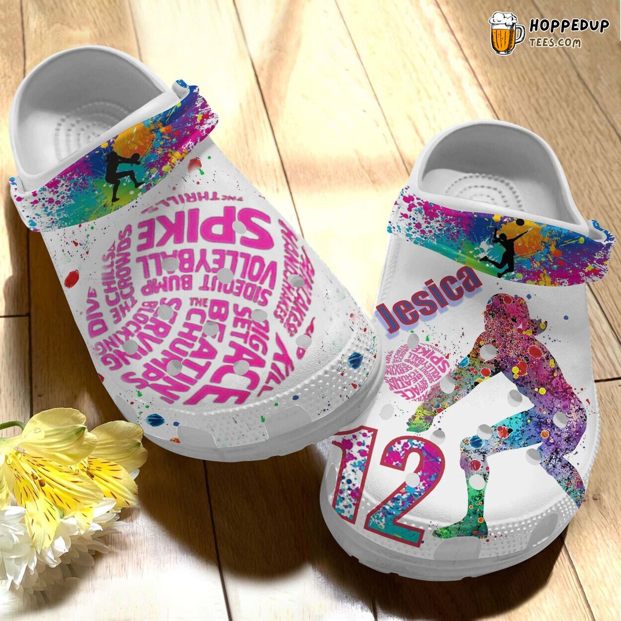Volleyball Outdoor Highlights Personalized Sport Birthday Gift Shoes
