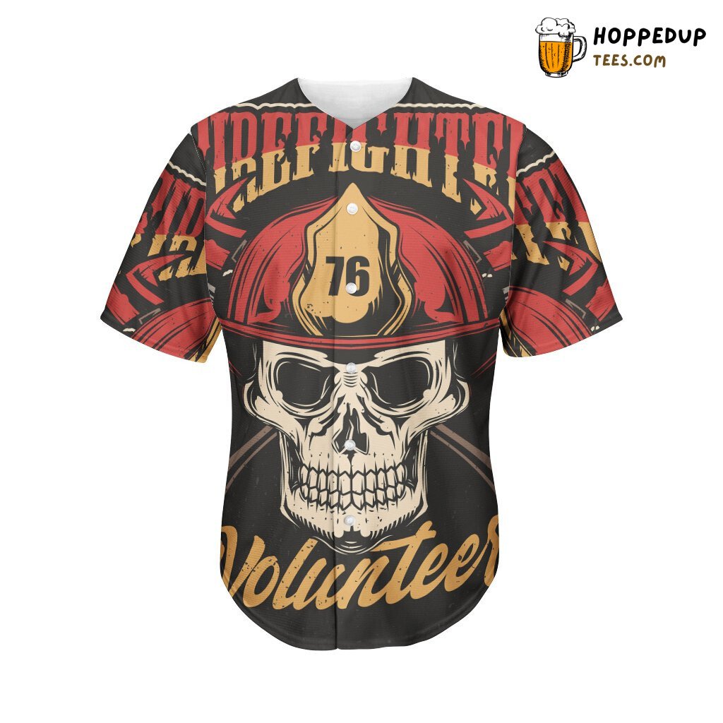 Volunteer Firefighter Baseball Tee Jersey Shirts 3D