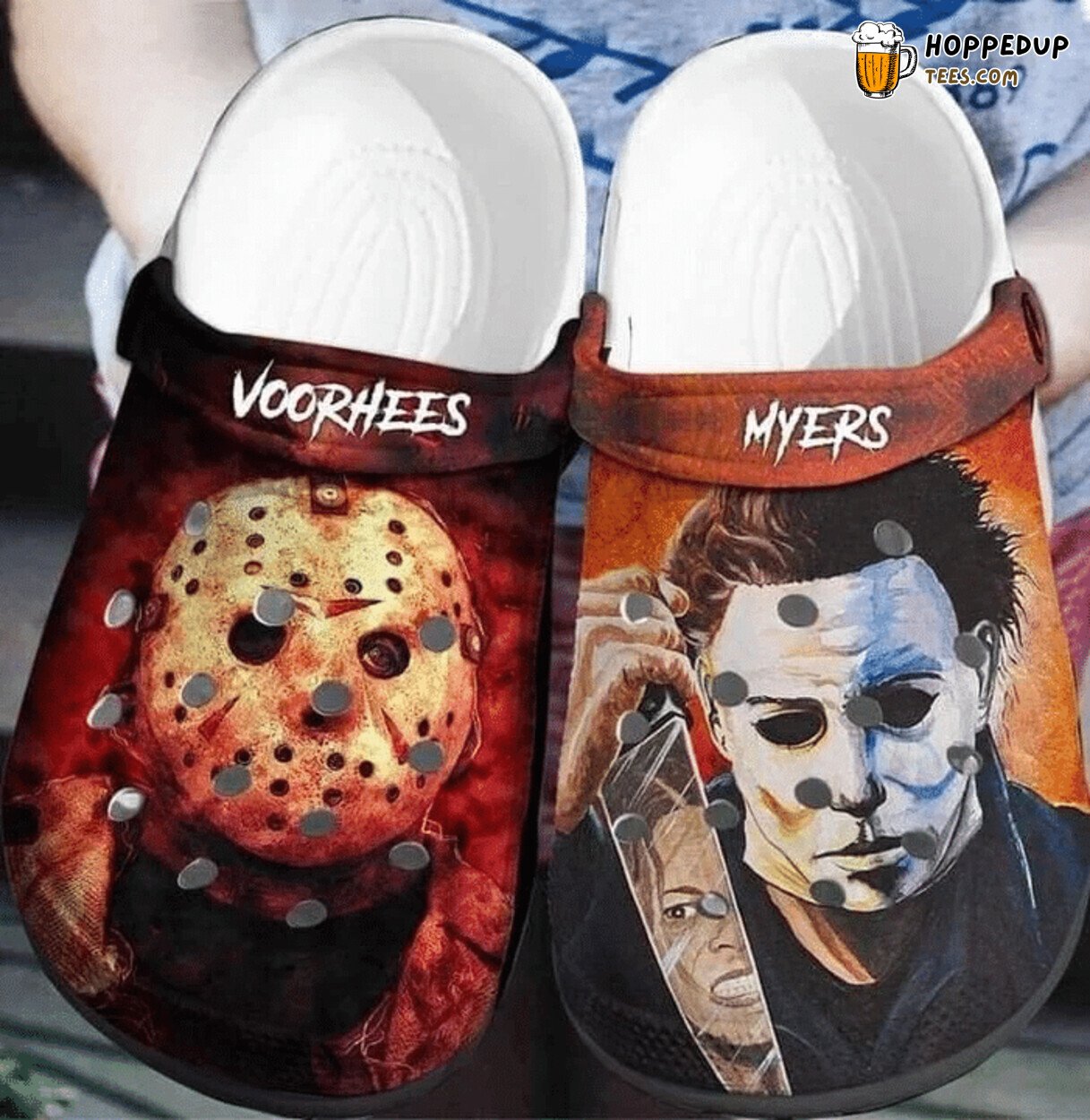 Voorhees Myers Horror Movies Halloween Classic Themed Clog Shoes