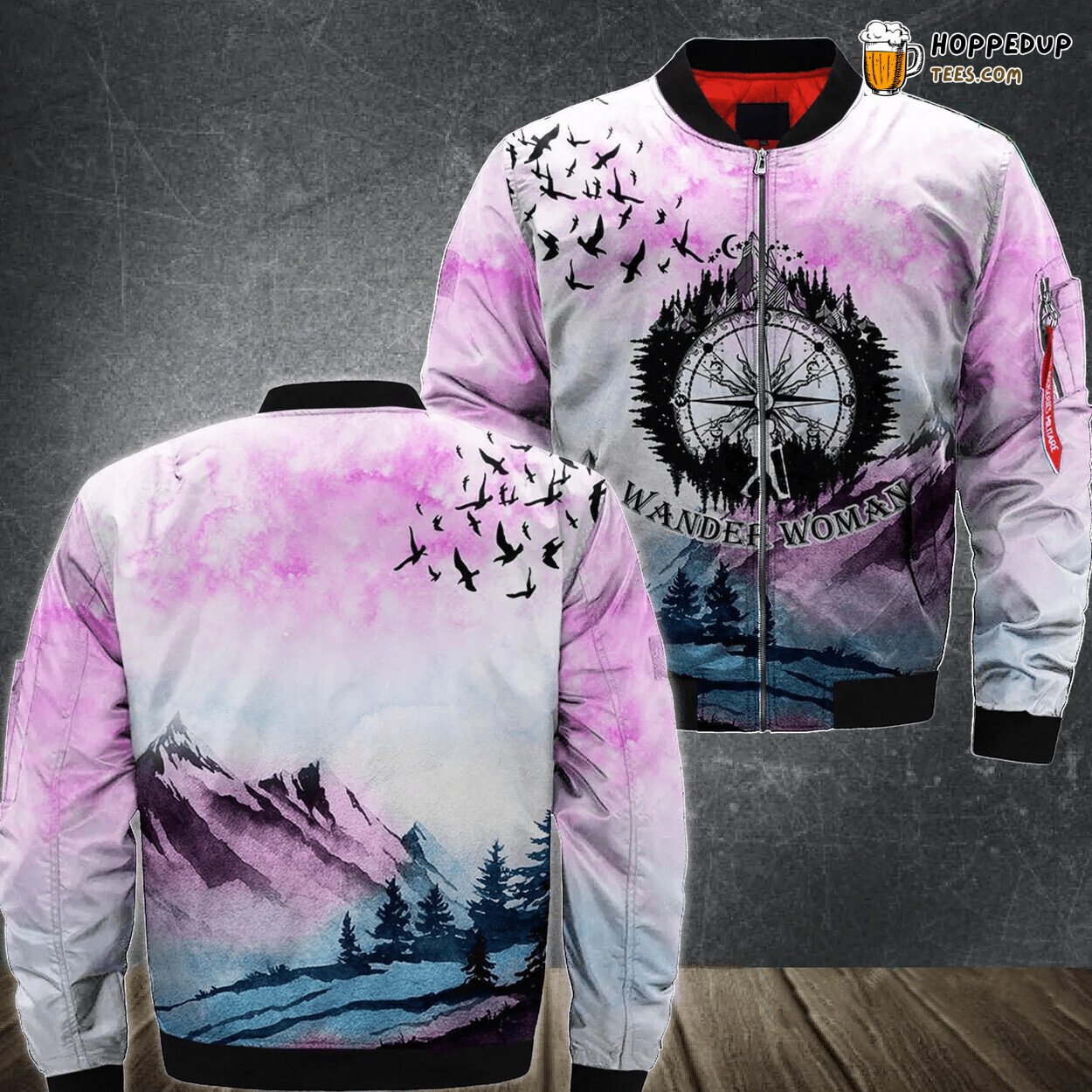 Wander Woman Camping Adventure 3D Printed Bomber Jacket Unique Design