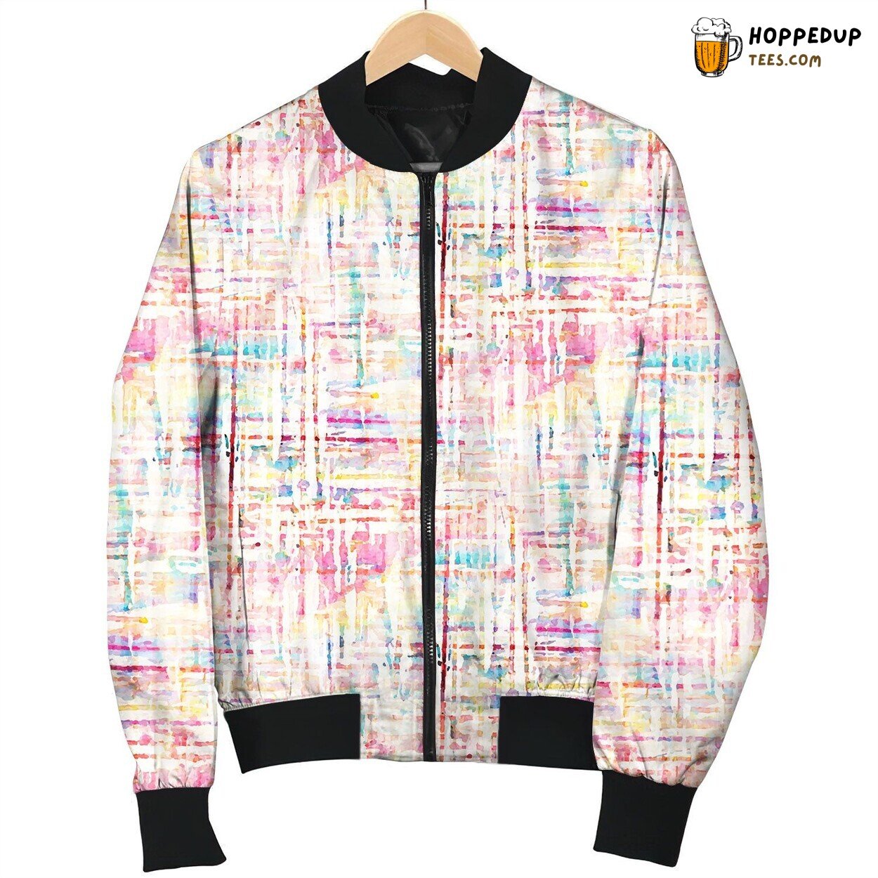 Watercolor Abstract Colorful Bomber Jacket