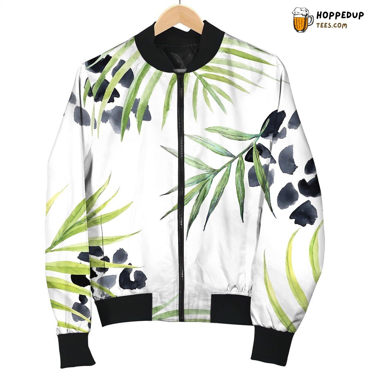 Watercolor Abstract Tropical Bomber Jacket