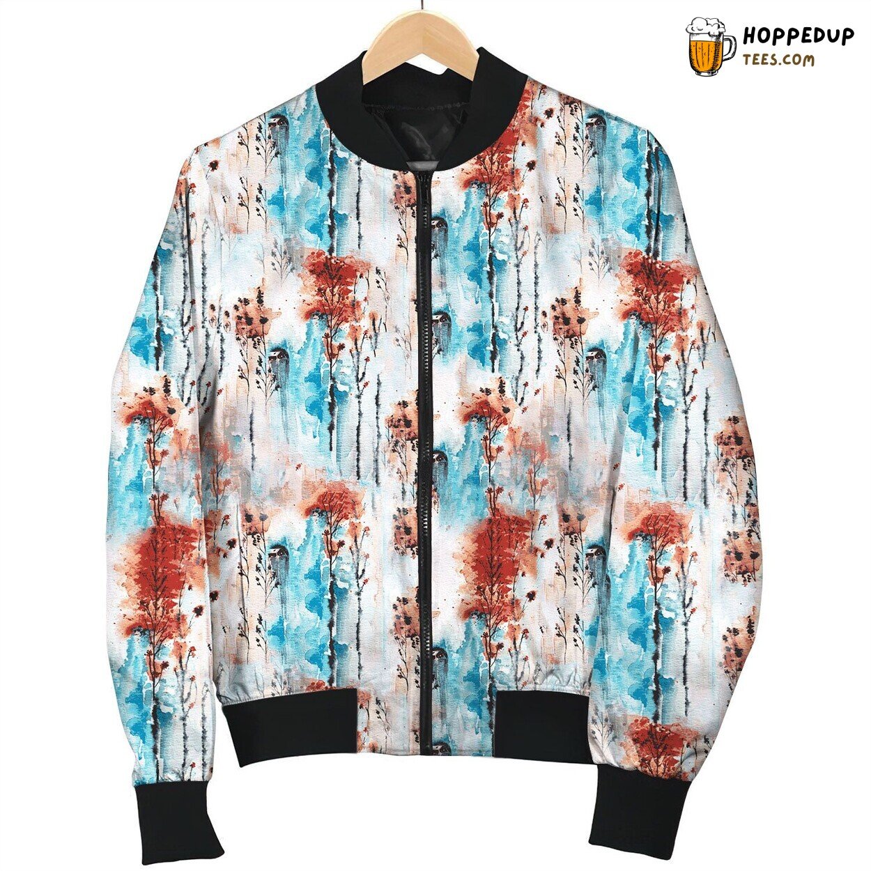 Watercolor Forest Bomber Jacket