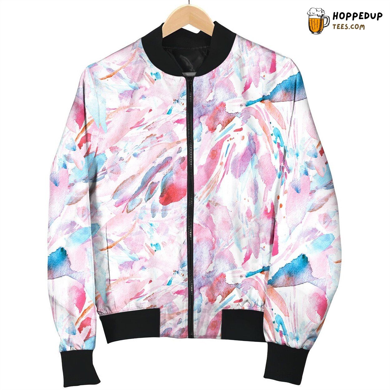 Watercolor Shutterstock Boho Kaleidoscope Abstract Seamless Pattern Bomber Jacket