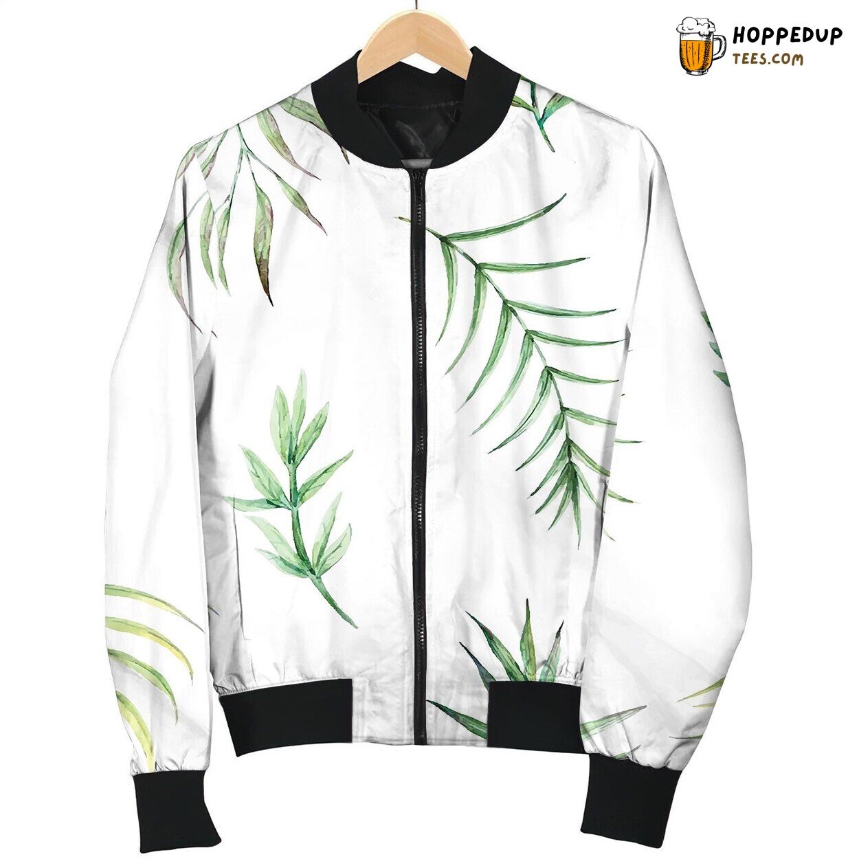 Watercolor Tropical Pattern Happy Bomber Jacket