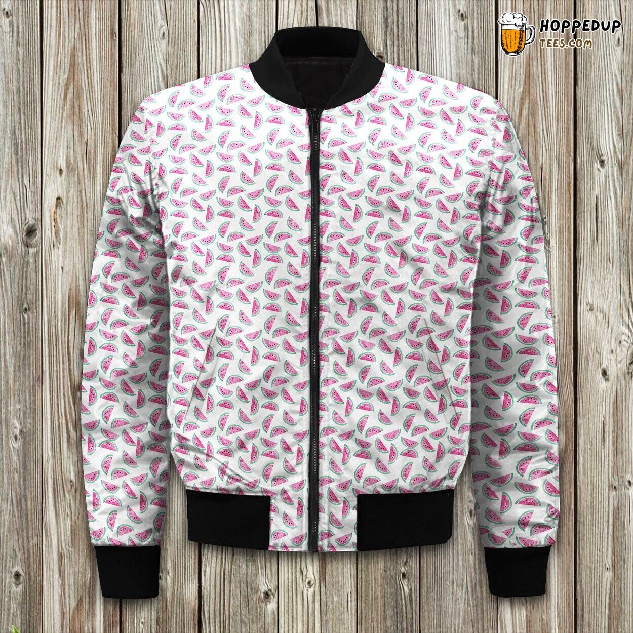 Watercolor Watermelon Bomber Jacket