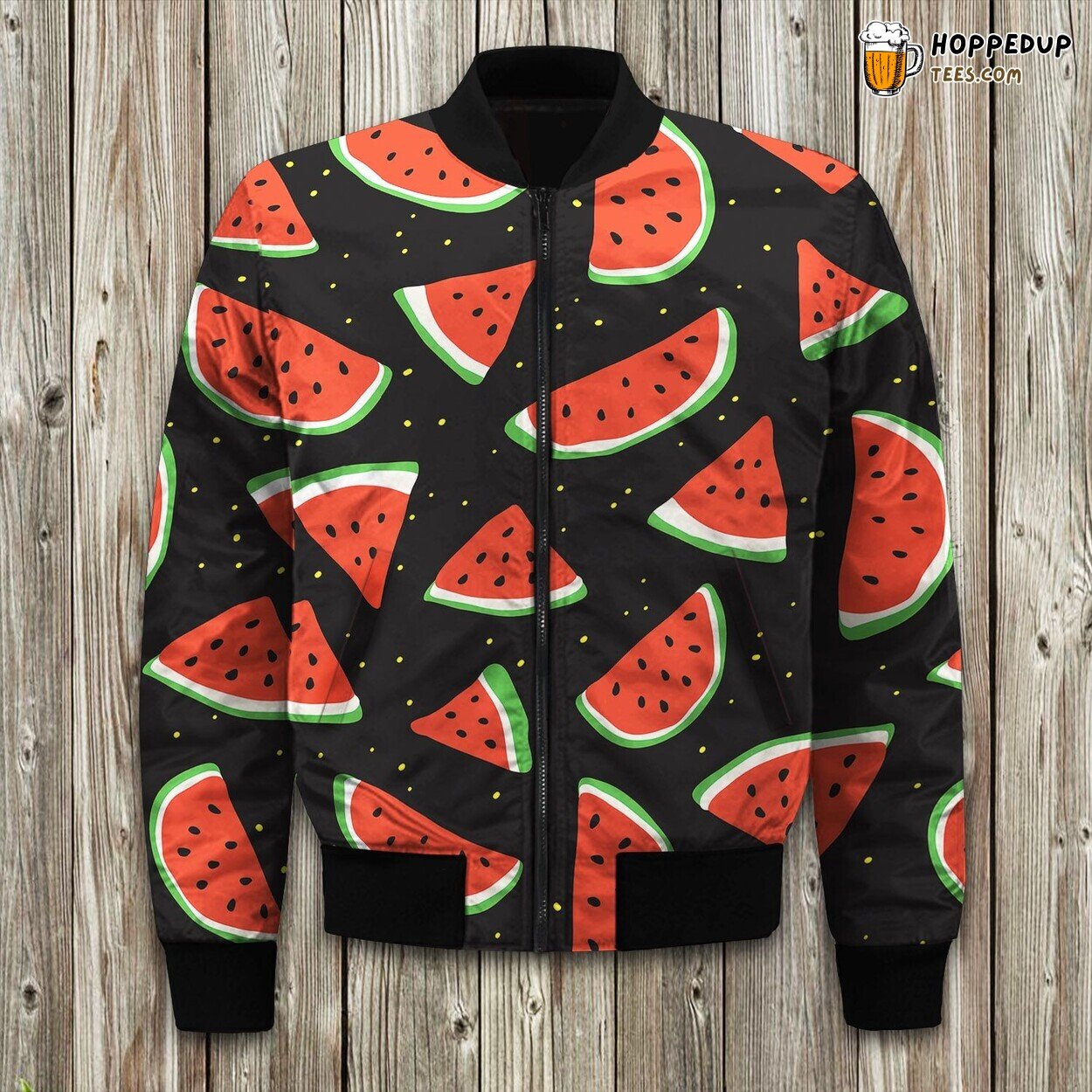 Watermelon Fruit Essence Winter Bomber Jacket Tropical Sweetness