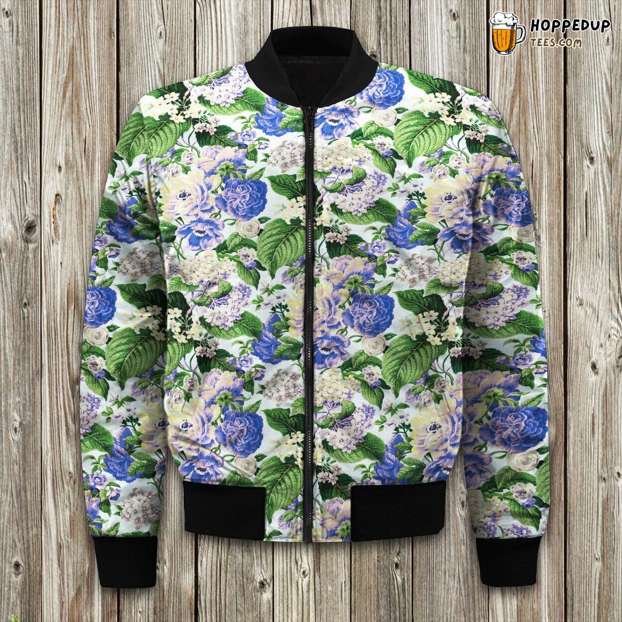 Waverly Design Floral Flourish Winter Bomber Jacket Superior Warm