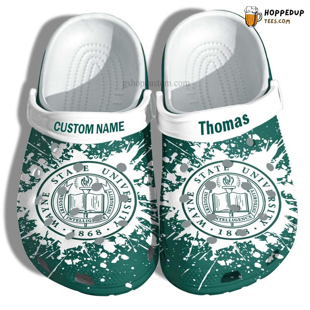 Wayne State University Customized Graduation Gift Croc Shoes