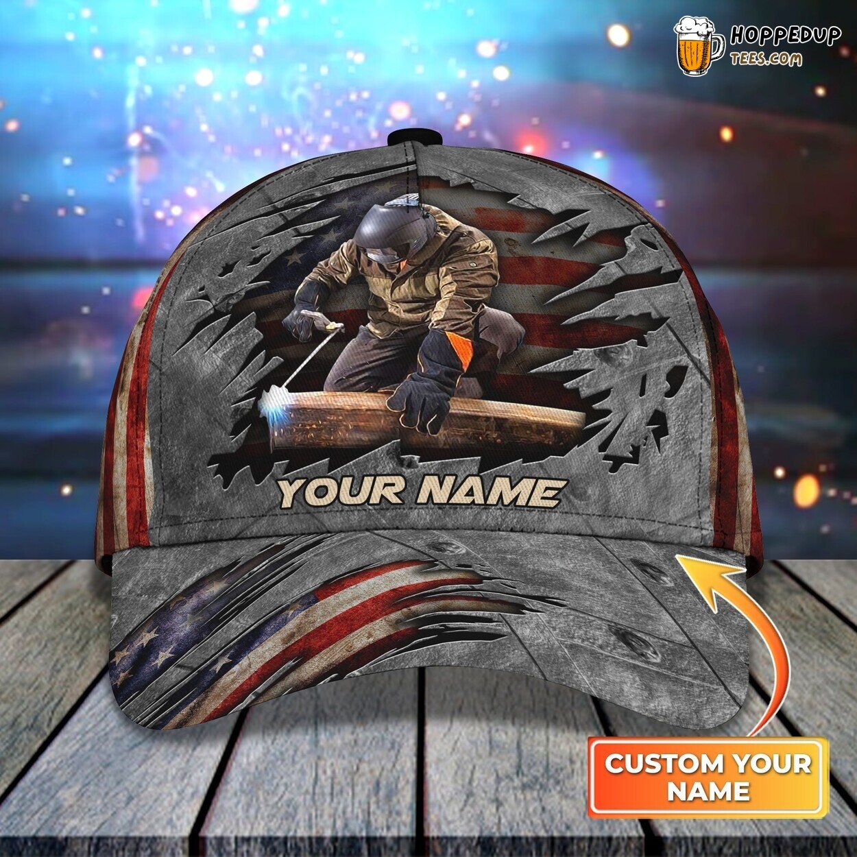 Welder Design Classic 3D Cap Personalized Name Unique Premium Edition Look