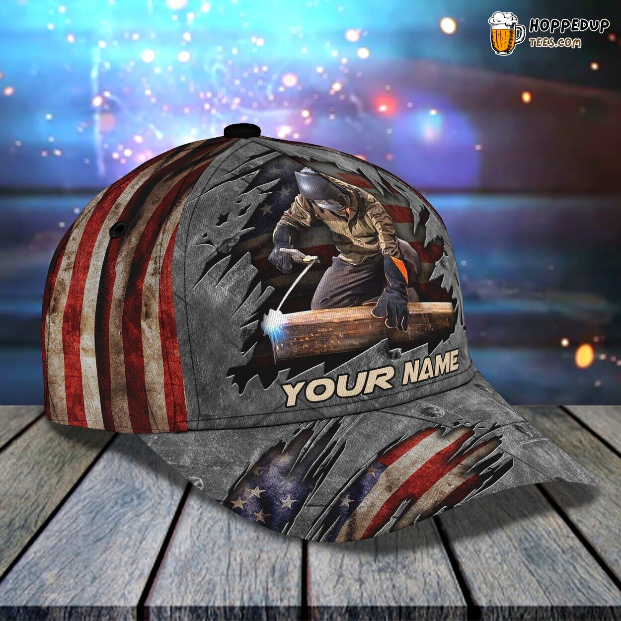 Welder Design Classic 3D Cap Personalized Name Unique Premium Edition Look