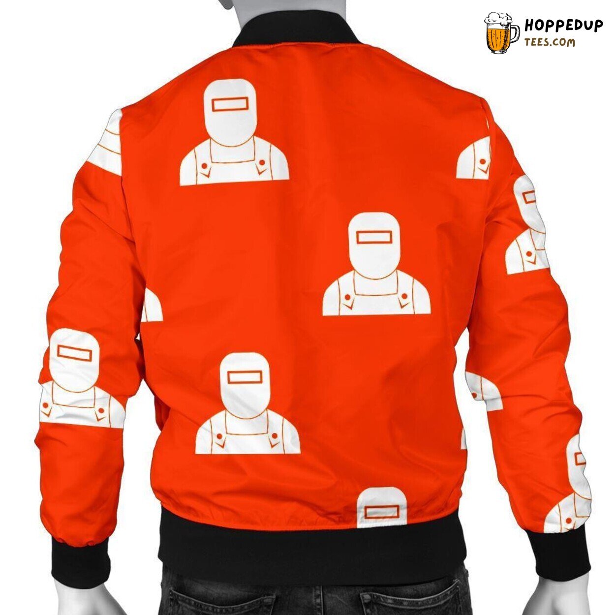 Welder Profession Tribute Men’s Bomber Jacket Unique Work Pattern Design