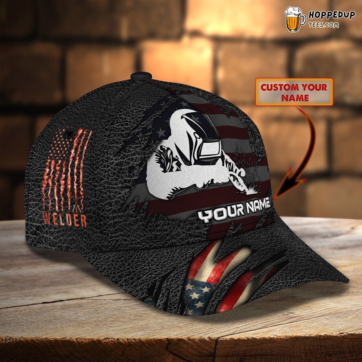 Welder Style 3D Classic Cap Personalized Name Elegant Premium Unique Styling