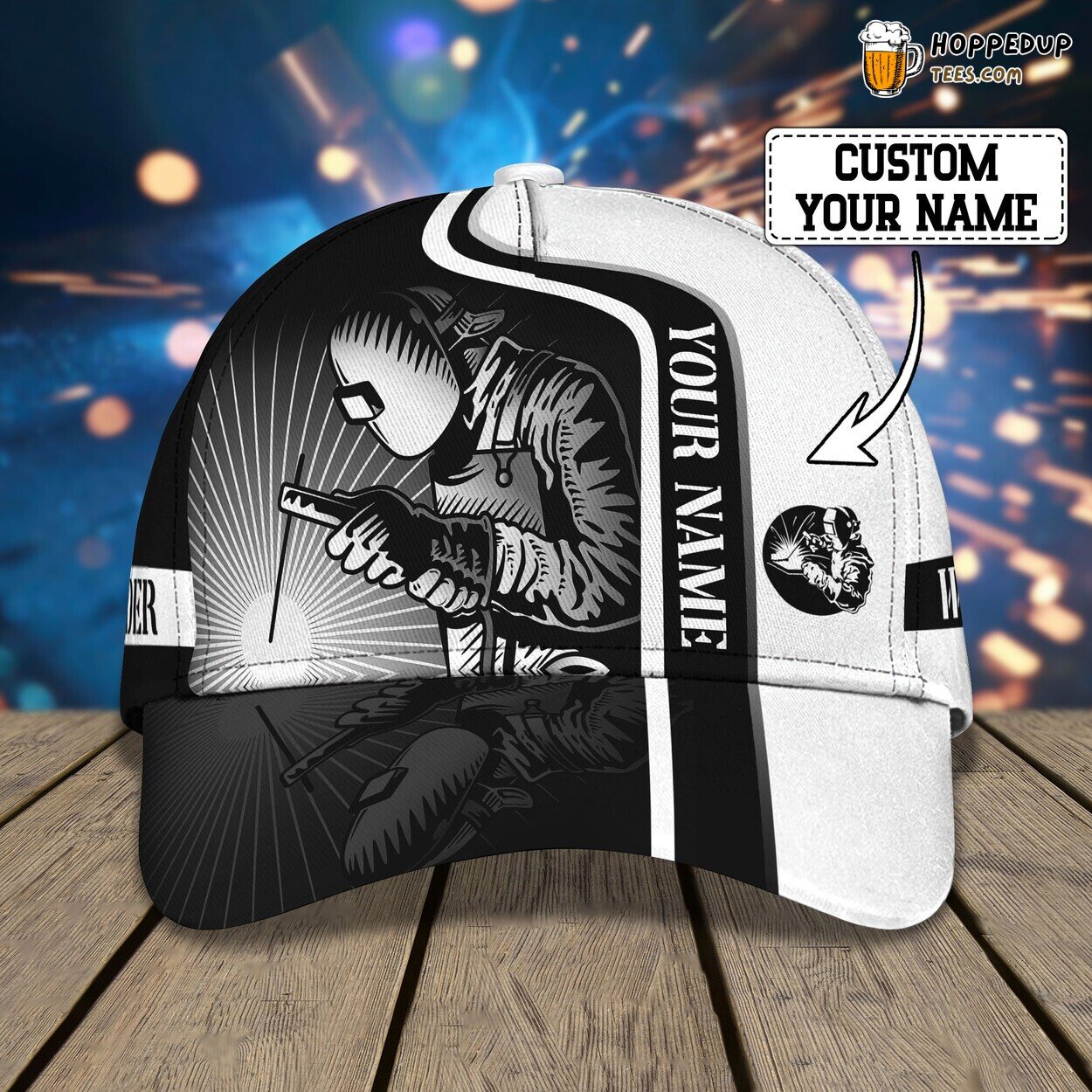 Welder Theme 3D Classic Cap Personalized Name Premium Elegant Unique Design