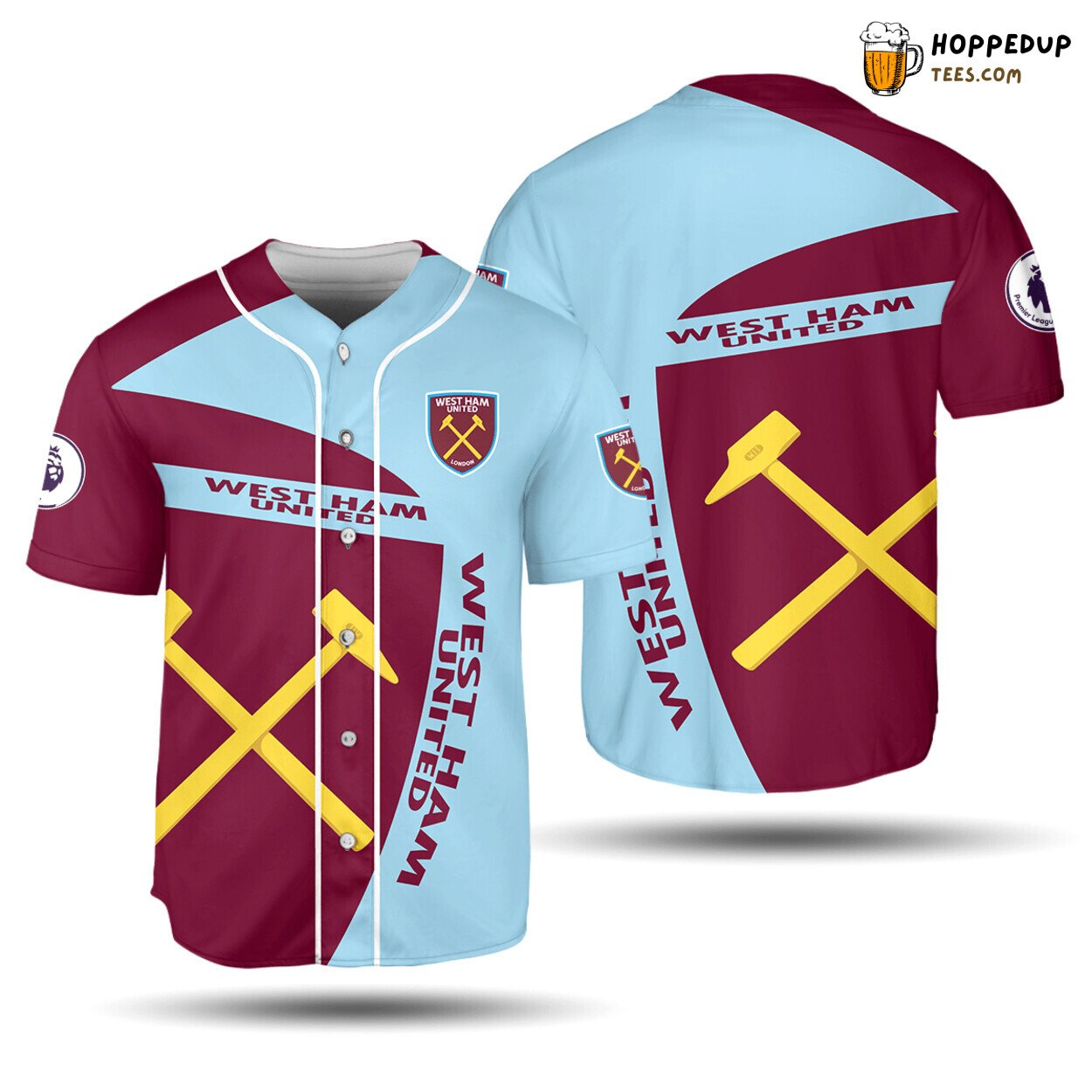 West Ham United FC Edition Baseball Jersey Unisex Shirt