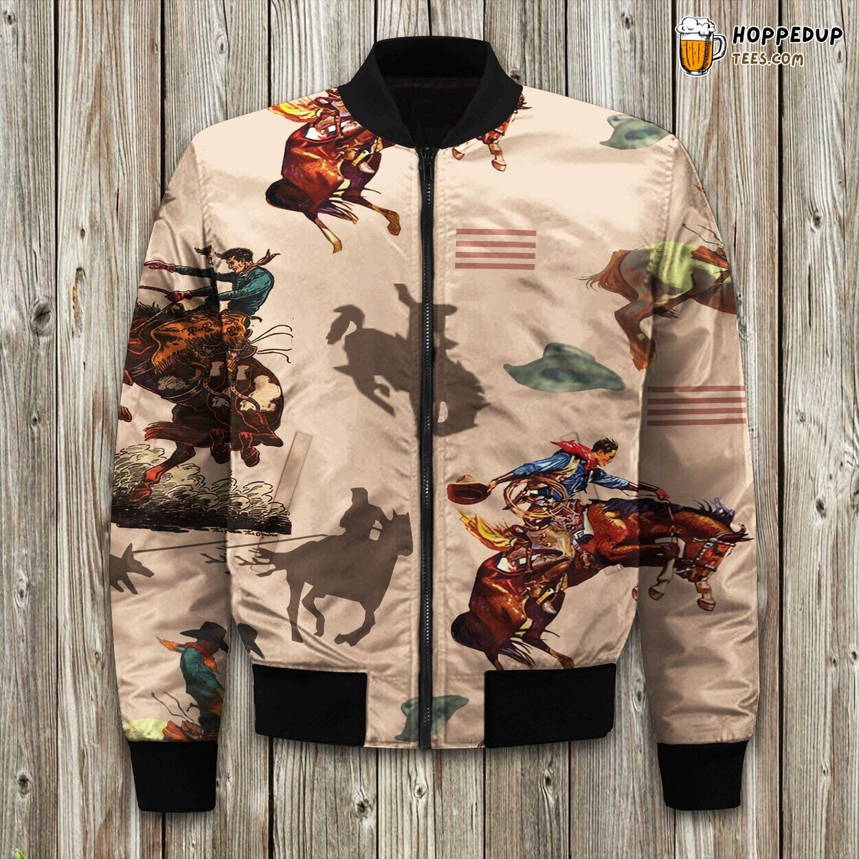 Western Cowboy Essence Winter Bomber Jacket Rodeo Inspired Design