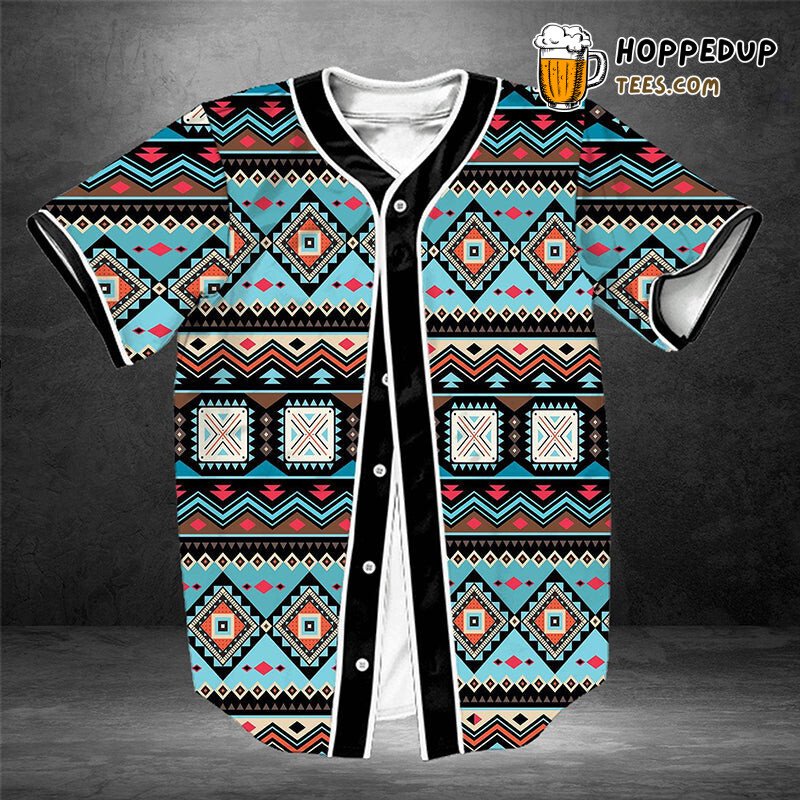 Western Native Pattern Baseball Tee Jersey Shirts 3D Printed