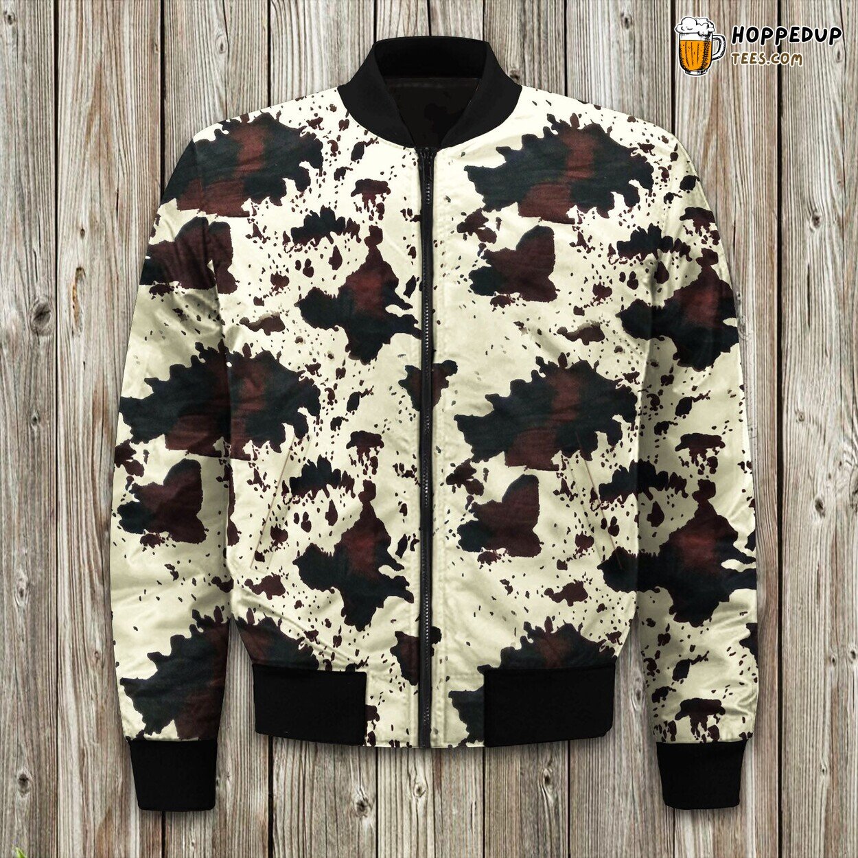 Western Rodeo Cowhide Bomber Jacket