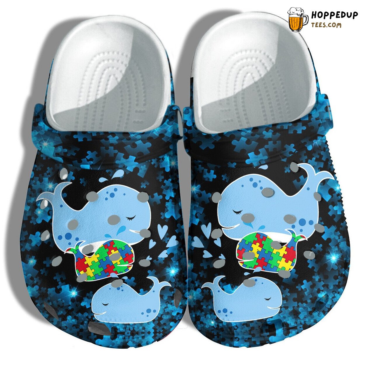 Whales Family Autism Awareness Cute Puzzle Shoes Women Daughter