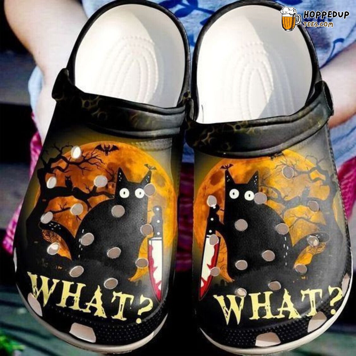 What Black Cat Themed Comfortable Unique Stylish Rubber Clog Shoes