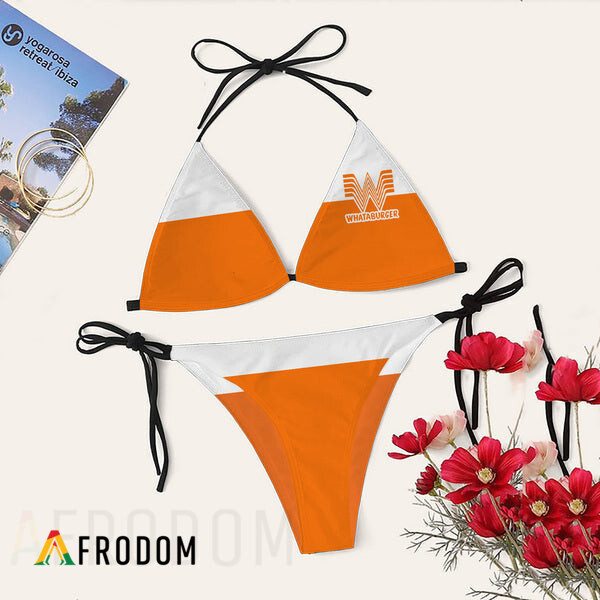 Whataburger Triangle Bikini Set Swimsuit HU