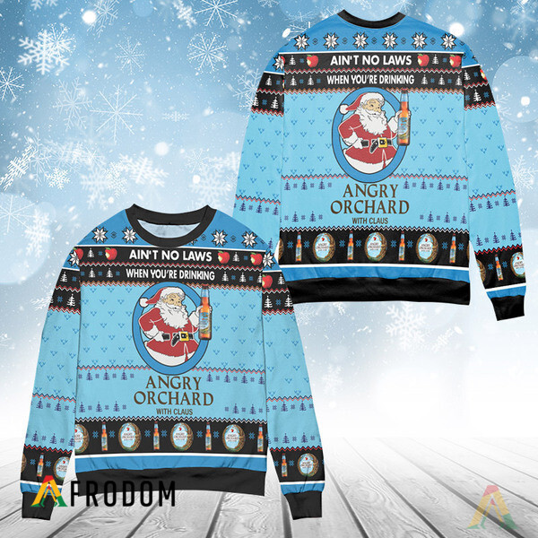 When You�Re Drinking Angry Orchard With Santa Claus Ugly Sweater HU