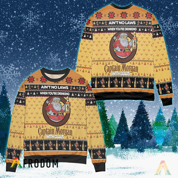 When You�Re Drinking Captain Morgan With Santa Claus Ugly Sweater HU
