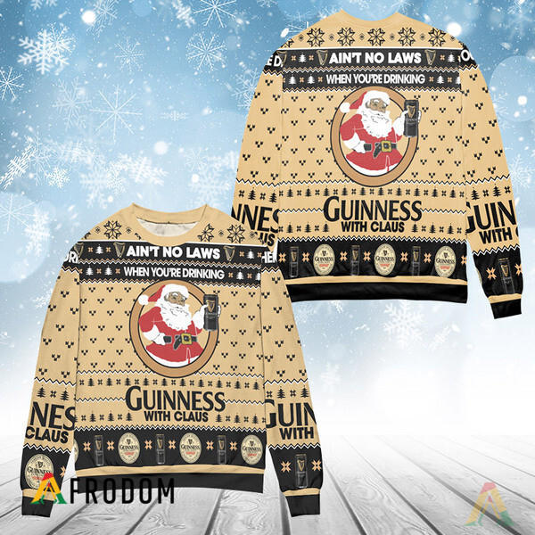 When You�Re Drinking Guinness With Santa Claus Ugly Sweater HU