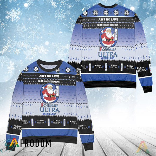 When You�Re Drinking Michelob Ultra With Santa Claus Ugly Sweater HU