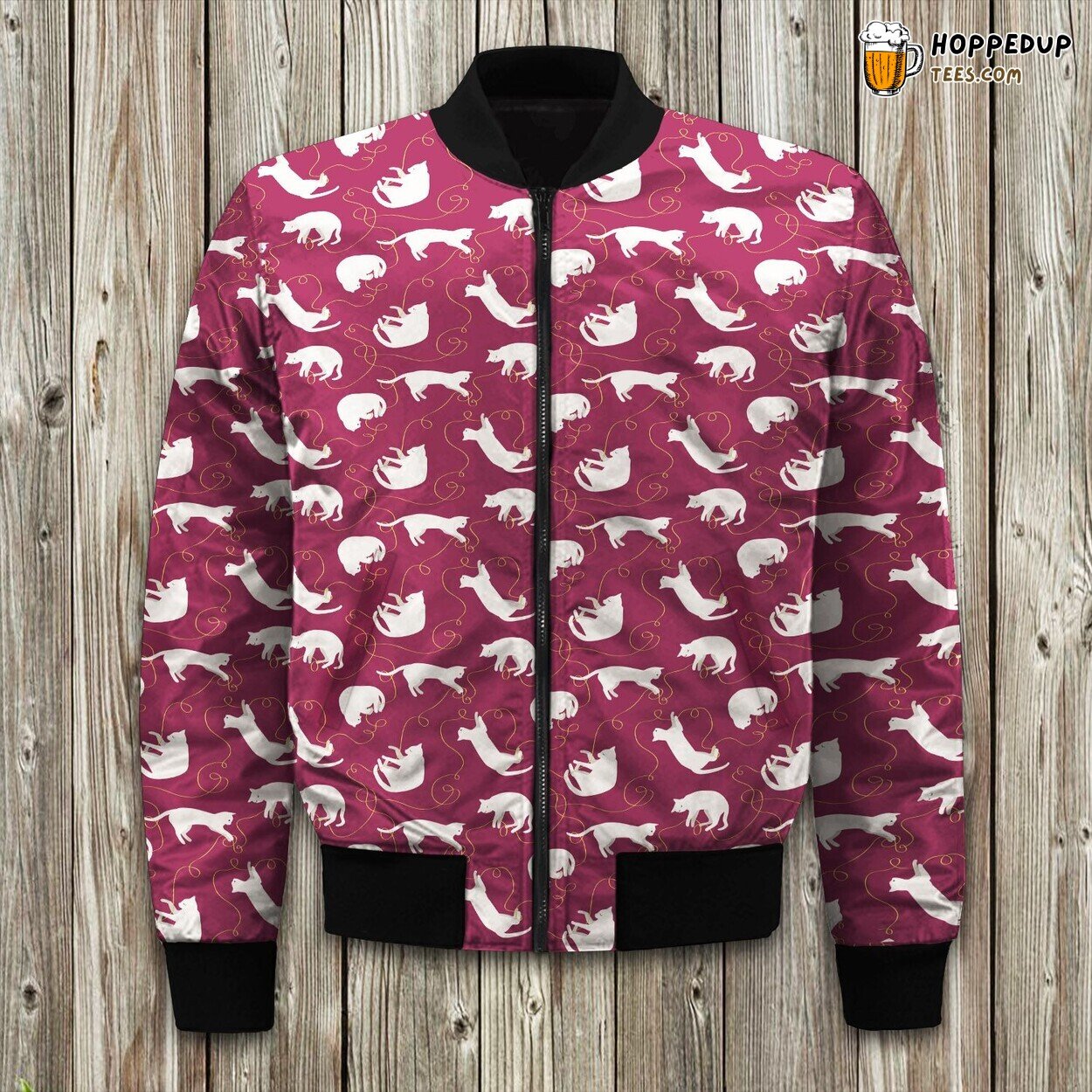 Whisker’s Delight Cat Winter Bomber Jacket Tailored Unique Elegance Precision Craft
