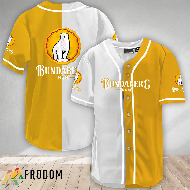 White And Yellow Split Bundaberg Baseball Jersey HU