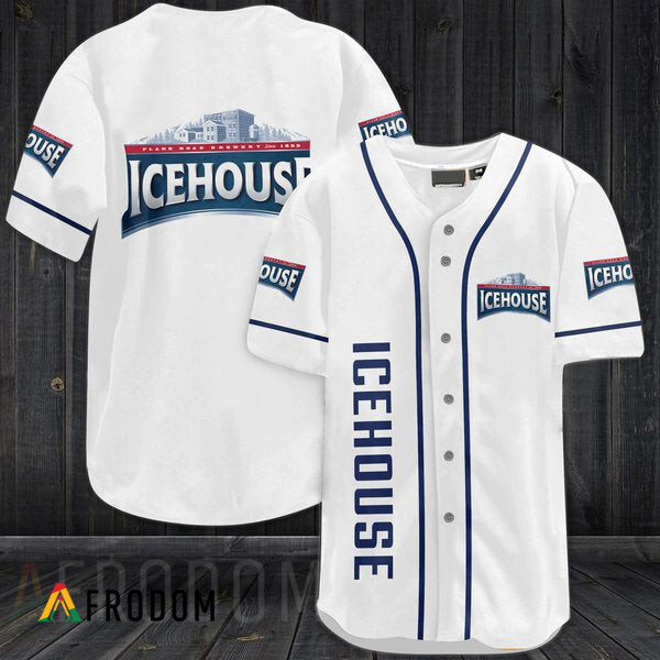 White Baseball Jersey Icehouse Beer HU