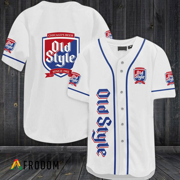 White Baseball Jersey Old Style Beer 2023 HU