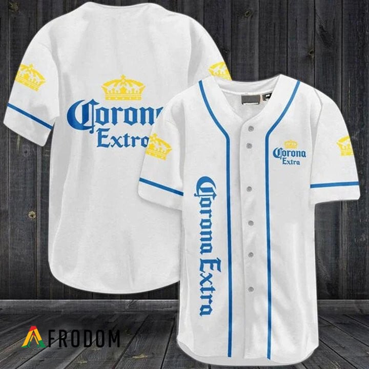 White Corona Extra Beer Baseball Jersey Classic HU