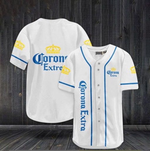 White Corona Extra Beer Lovers Baseball Jersey HU