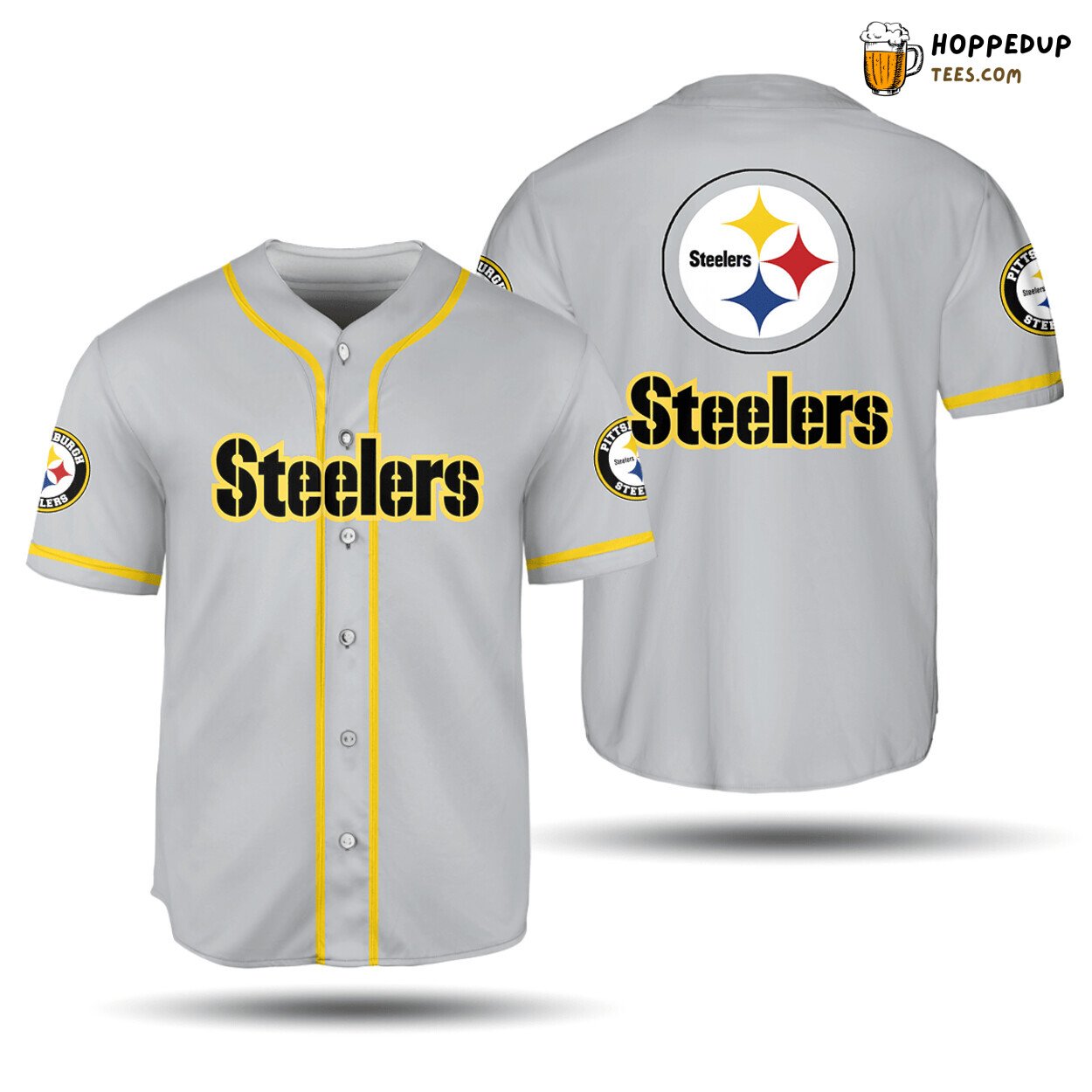 White Logo Steelers Baseball Jersey Perfect Gifts For Your Loved Ones Jersey Shirt