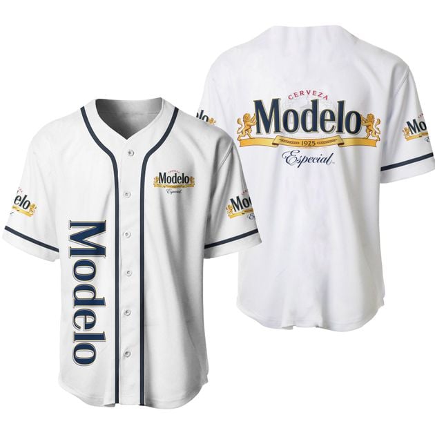 White Old Style Beer Baseball Jersey Shirt HU