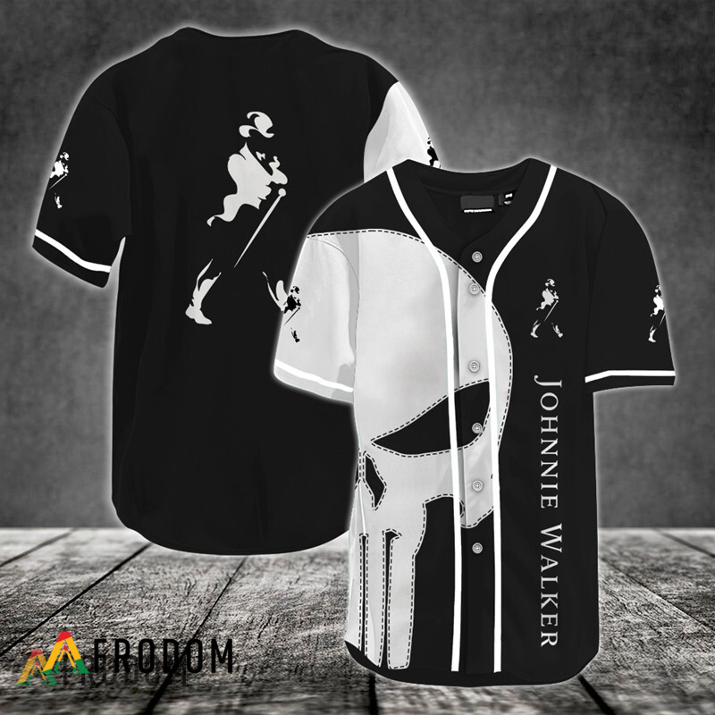White Skull Johnnie Walker Baseball Jersey HU
