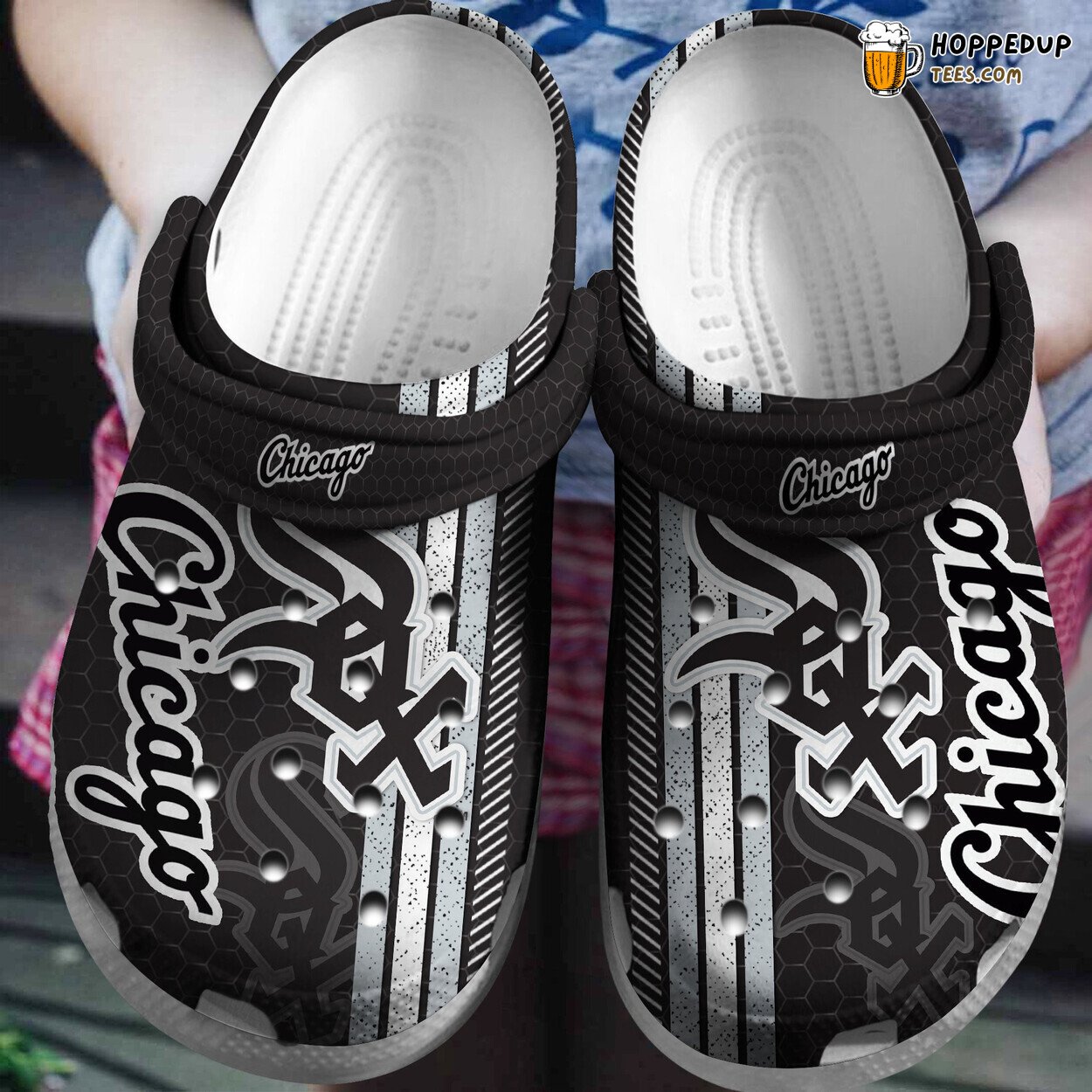 White Sox BlackWhite Trusted Online World Shopping Clog Shoes