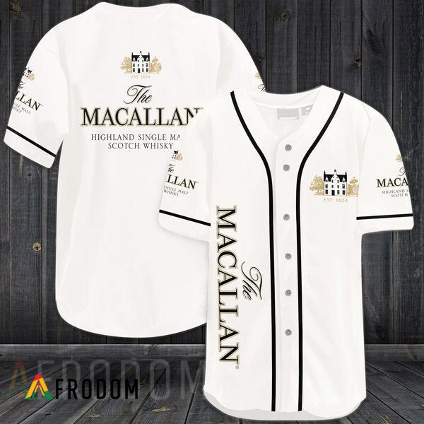 White The Macallan Whiskey Baseball Jersey HU