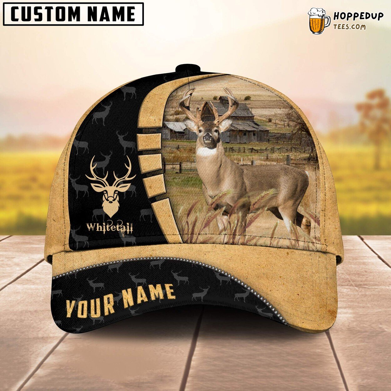 Whitetail Custom 3D All Over Print Baseball Cap Farm Lovers Animal Print