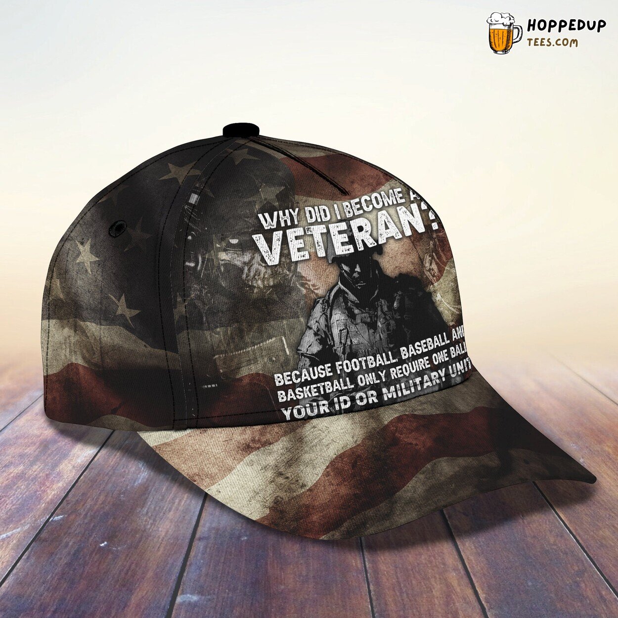 Why Did I Become A Veteran Personalized Name 3D Hat Unique Design